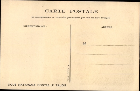 Artist PC Poulbot, Francisque, mother needs the table to iron