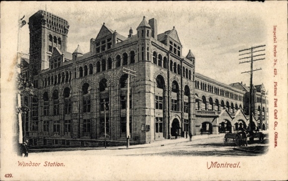 Postcard Montreal Quebec Canada, Canadian Pacific Windsor Station