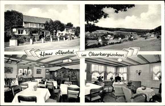 Postcard Alpe Wiehl in the Oberberg district, Haus Alpental, panorama