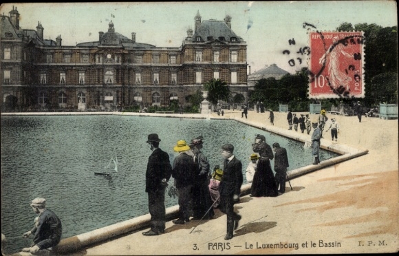 Ansichtkaart Parijs VI Luxemburg, Le Luxembourg, Bassin
