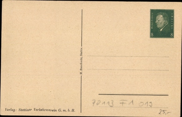 Postwaardestuk Ansichtkaart Szczecin Stettin Pommeren, Viktoriaplatz met stadhuis