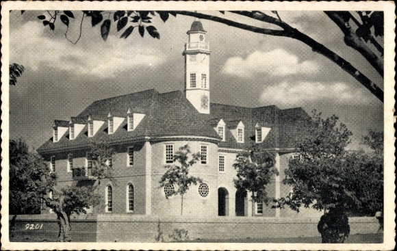 Ak Williamsburg Virginia USA, Restauriertes Kapitol,  Historisches Gebäude