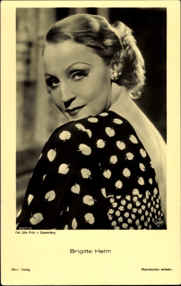 Ak actrice Brigitte Helm, bekend van Metropolis, portret