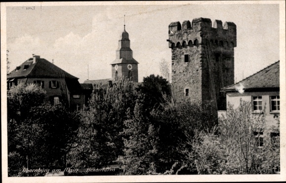 Postcard Obernburg am Main Lower Franconia, Hexenturm