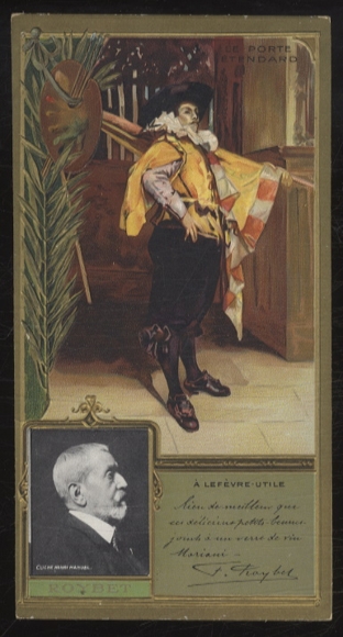 Merchant picture advertising card Lefevre-Utile Lu Art Nouveau, F. Roybet