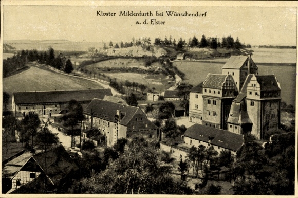 Ak Mildenfurth Wunschendorf an der Elster, Mildenfurth-klooster