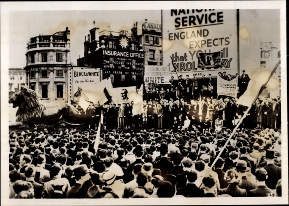 Zdjęcie Hoffmann, Londyn, Trafalgar Square, antybrytyjska demonstracja, separacja Irlandii v. Anglia