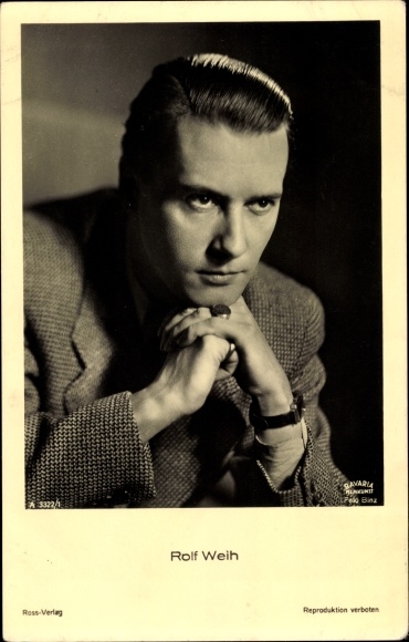 Postcard Actor Rolf Weih, Portrait, Ross 3322/1