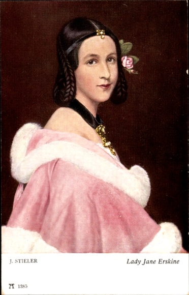 Artist Postcard Stieler, J., Lady Jane Erskine