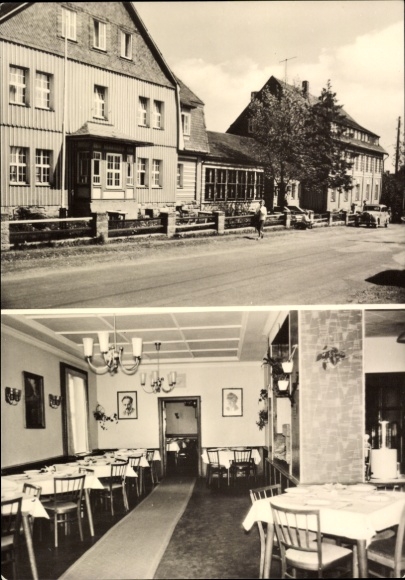 Postcard Frauenwald am Rennsteig Ilmenau in Thuringia, climatic health resort restaurant, holiday home Raymonde Dien