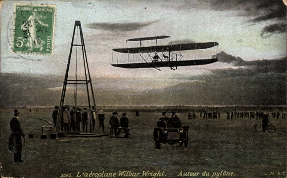 Wilbur Wright AK plane, around the pylon