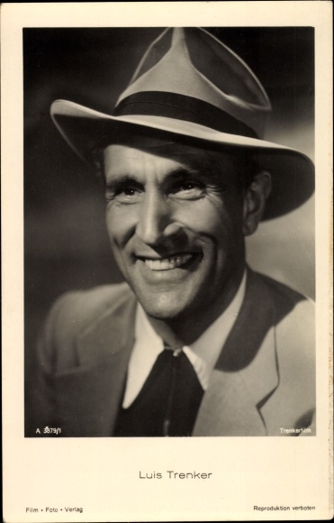 Postcard actor Luis Trenker, portrait