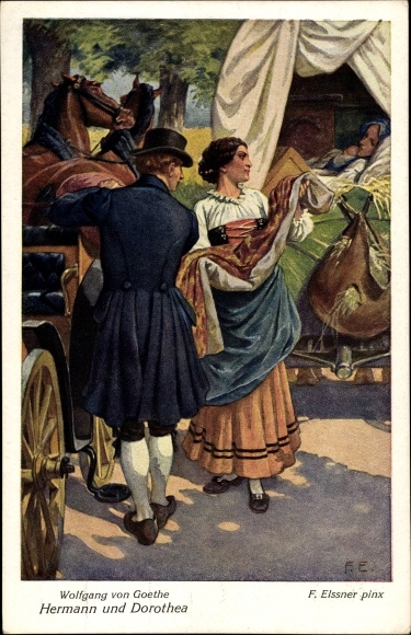 Artist PC Elßner, F., Wolfgang von Goethe, Hermann and Dorothea, series 132 no. 3749