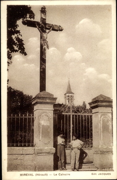 Postcard Mireval Hérault, Calvary
