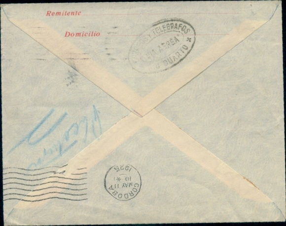 Letter Airmail Deutsche Lufthansa, South Atlantic, Junkers Mission Lloyd Aereo, 1925 Rio Cuarto Cordoba