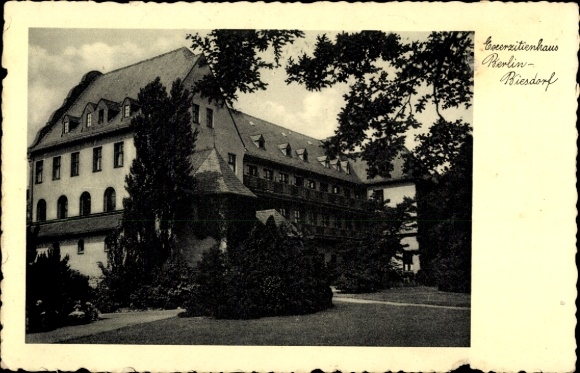 Postcard Berlin Biesdorf, retreat house, garden view