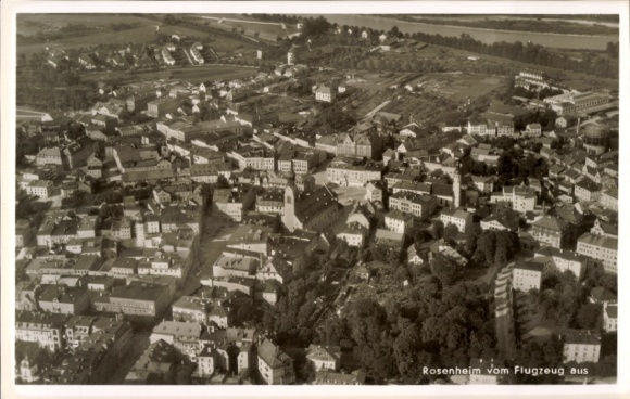 Postcard Rosenheim Oberbayern, aerial photograph