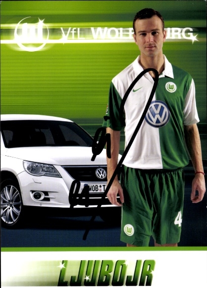 Autogrammkarte Fußballer Danijel Ljuboja, VFL Wolfsburg, Autogramm