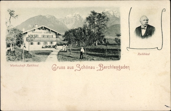 PC Schönau am Koenigssee Oberbayern, Kohlhiesl economy, portrait of the host