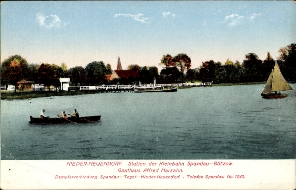 Ak Nieder Neuendorf Hennigsdorf an der Oberhavel, Gasthaus Alfred Marzahn