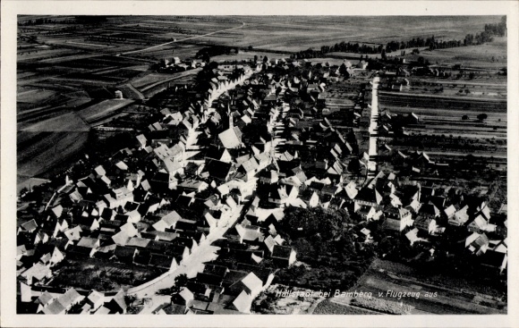 Postcard Bamberg in Upper Franconia, aerial view of many houses, rural surroundings