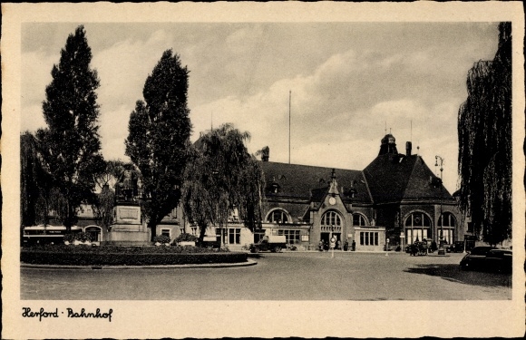 Ak Herford in Nordrhein Westfalen, Bahnhof