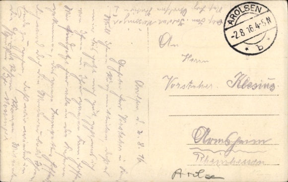 Postcard Lazarett Bad Arolsen, imperial soldiers with support staff