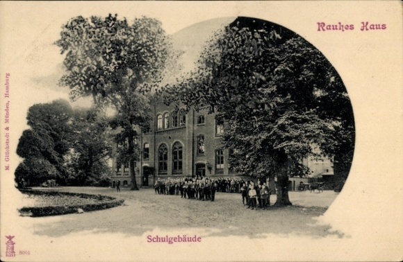 Ak Hamburg Mitte Hamm Ruw huis, schoolgebouw