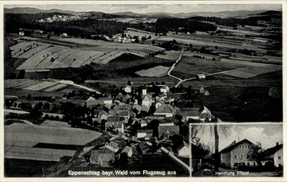 Ak Eppenschlag Beierse Woud Neder-Beieren, luchtfoto, Köppl-winkel
