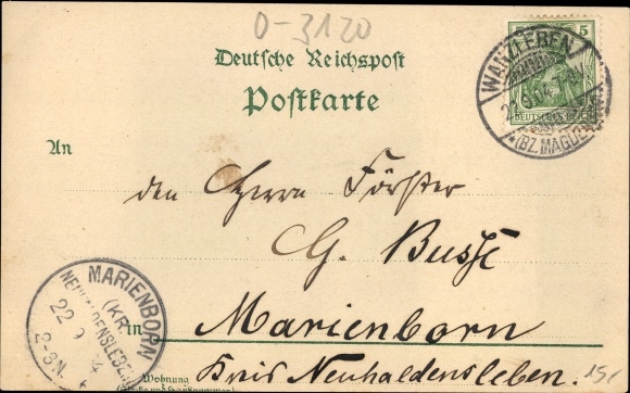 Postcard Wanzleben Börde in Saxony Anhalt, street section