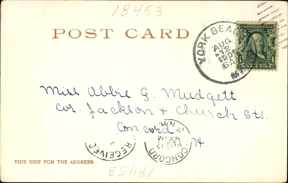 Postcard York Beach Maine, Boone Island Light