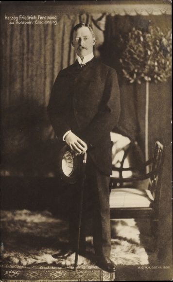Ak Herzog Friedrich Ferdinand zu Holstein Glücksburg, Portrait
