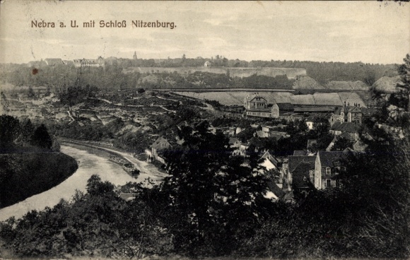 Ak Nebra an der Unstrut, Gesamtansicht, Schloss Nitzenburg