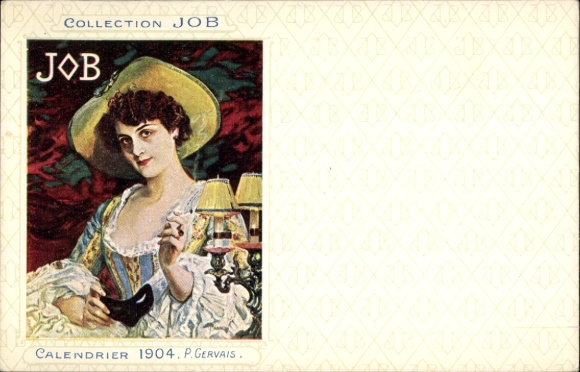 Artist Postcard Gervais, P., Collection JOB, Calendrier 1904
