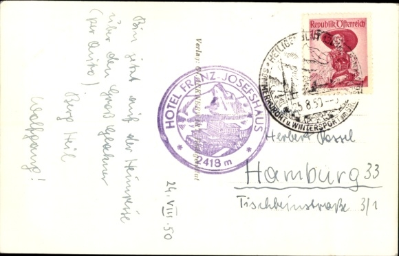 Postcard Heiligenblut am Großglockner Carinthia, Kaiser Franz Josef House