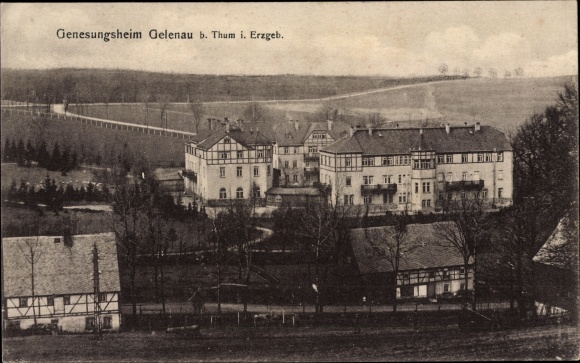 Postcard Gelenau in the Ore Mountains, convalescent home