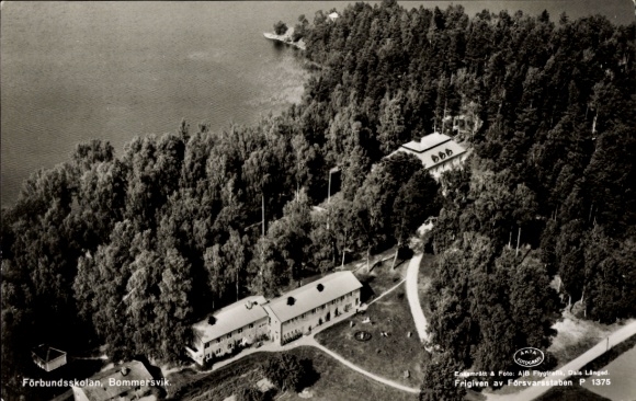 KP Järna Bommersvik Szwecja, Förbundsskolan, widok z lotu ptaka na szkołę federalną