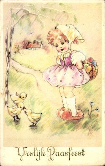 Set of 50 AK Easter chicks, lambs, religion etc.