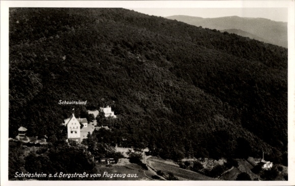 Ak Schriesheim an der Bergstraße, Fliegeraufnahme, Gasthof Schauinsland
