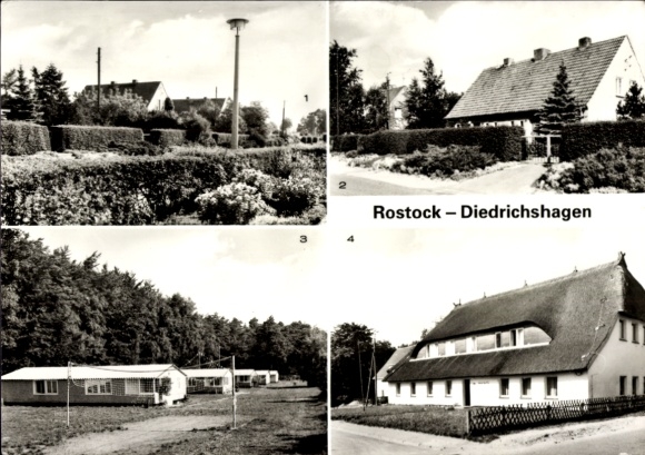 Ak Diedrichshagen Rostock, Stolteraweg, Kinderferienlager KG Rostock Stadt, Ferienheim Onkel Bräsig