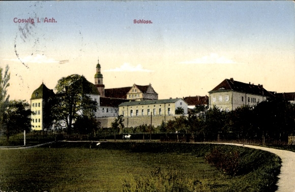 Ak Coswig in Anhalt,  Schloss