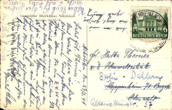 Postcard Havelpartie, boats