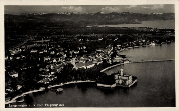 Ak Langenargen am Bodensee, Fliegeraufnahme