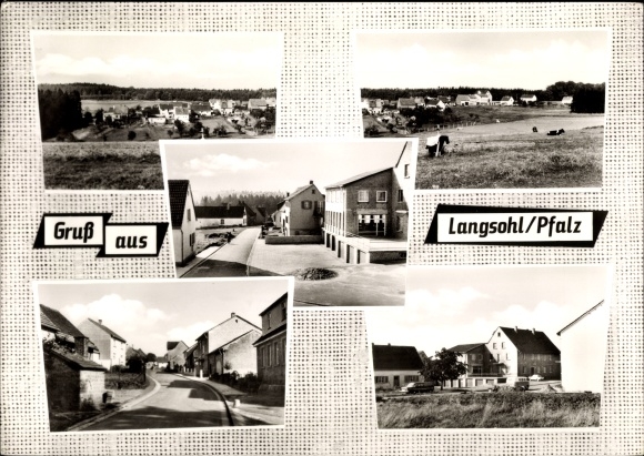 Ak Langensohl Trippstadt in der Pfalz, Teilansicht, Straßenansicht