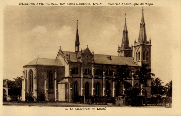Ak Lome Togo, La Cathedrale, Cours Gambetta, missions