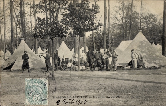 Postcard Maisons Laffitte Yvelines, Camp