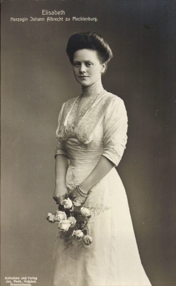 Postcard Princess Elisabeth of Stolberg Roßla, wife of the Regent of Braunschweig