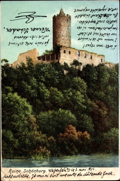 KP Schönburg an der Saale Burgenlandkreis, ruiny Schönburg