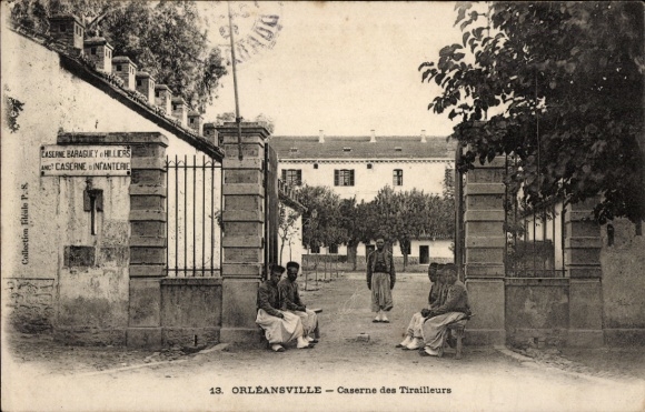 Ak Orleansville Ech Cheliff Algerije, Caserne des Tirailleurs