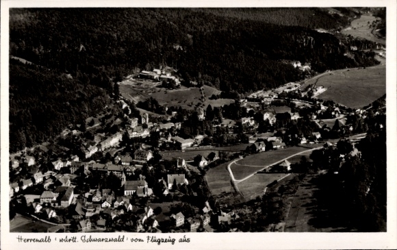 Postcard Bad Herrenalb Württemberg Black Forest, aerial photograph